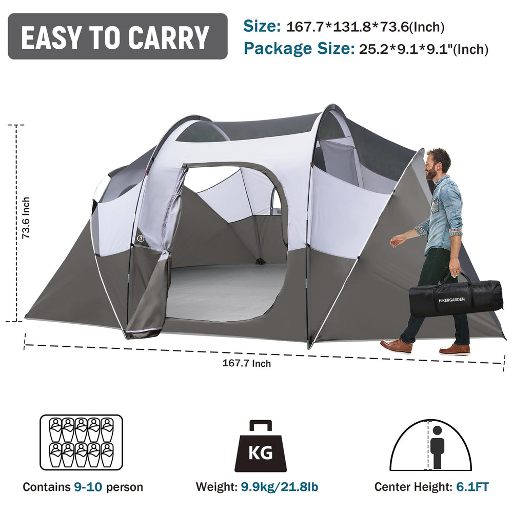 HG HIKERGARDEN interior with mattresses illustrating spacious sleep capacity