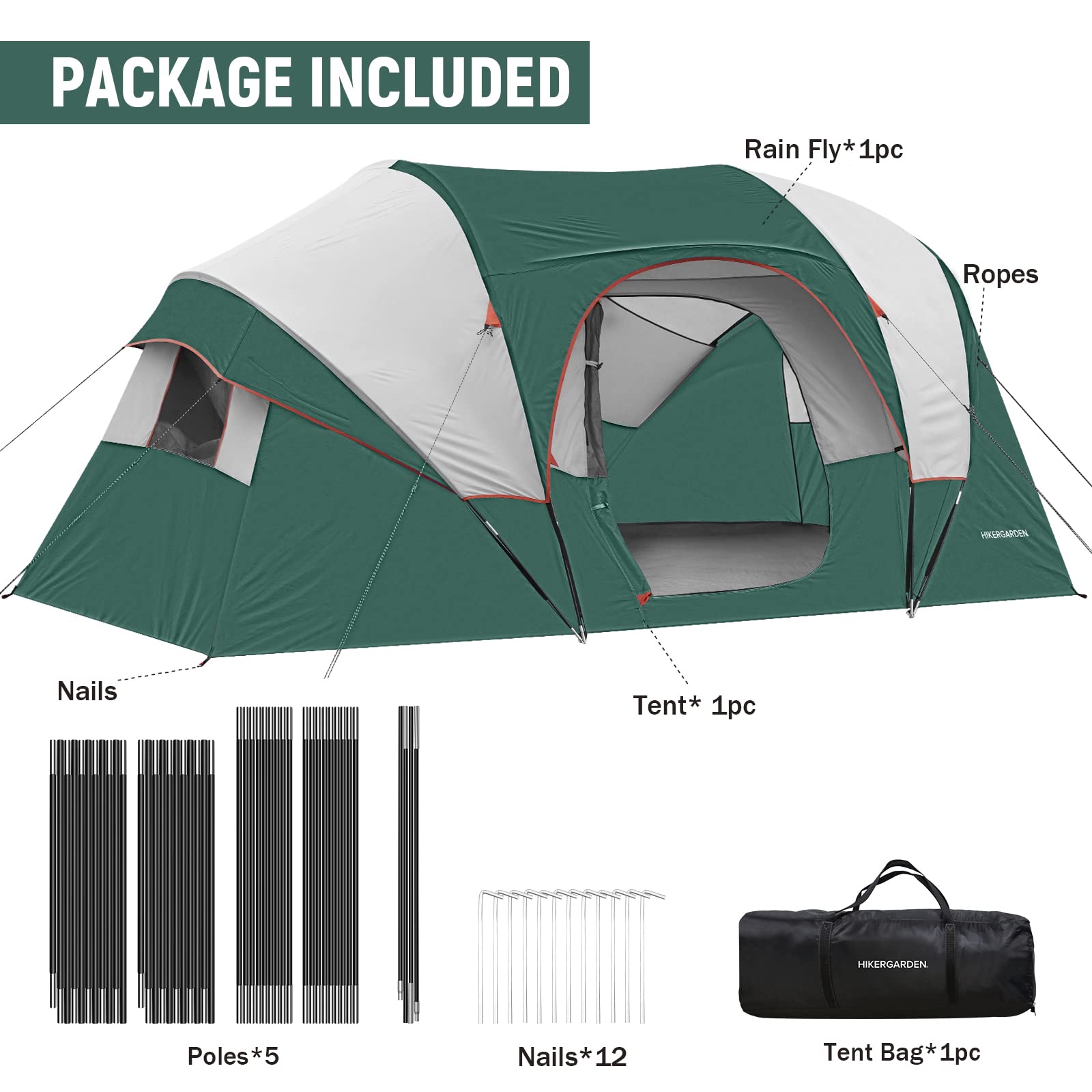 HG HIKERGARDEN packed carry bag showing portability and convenient transport