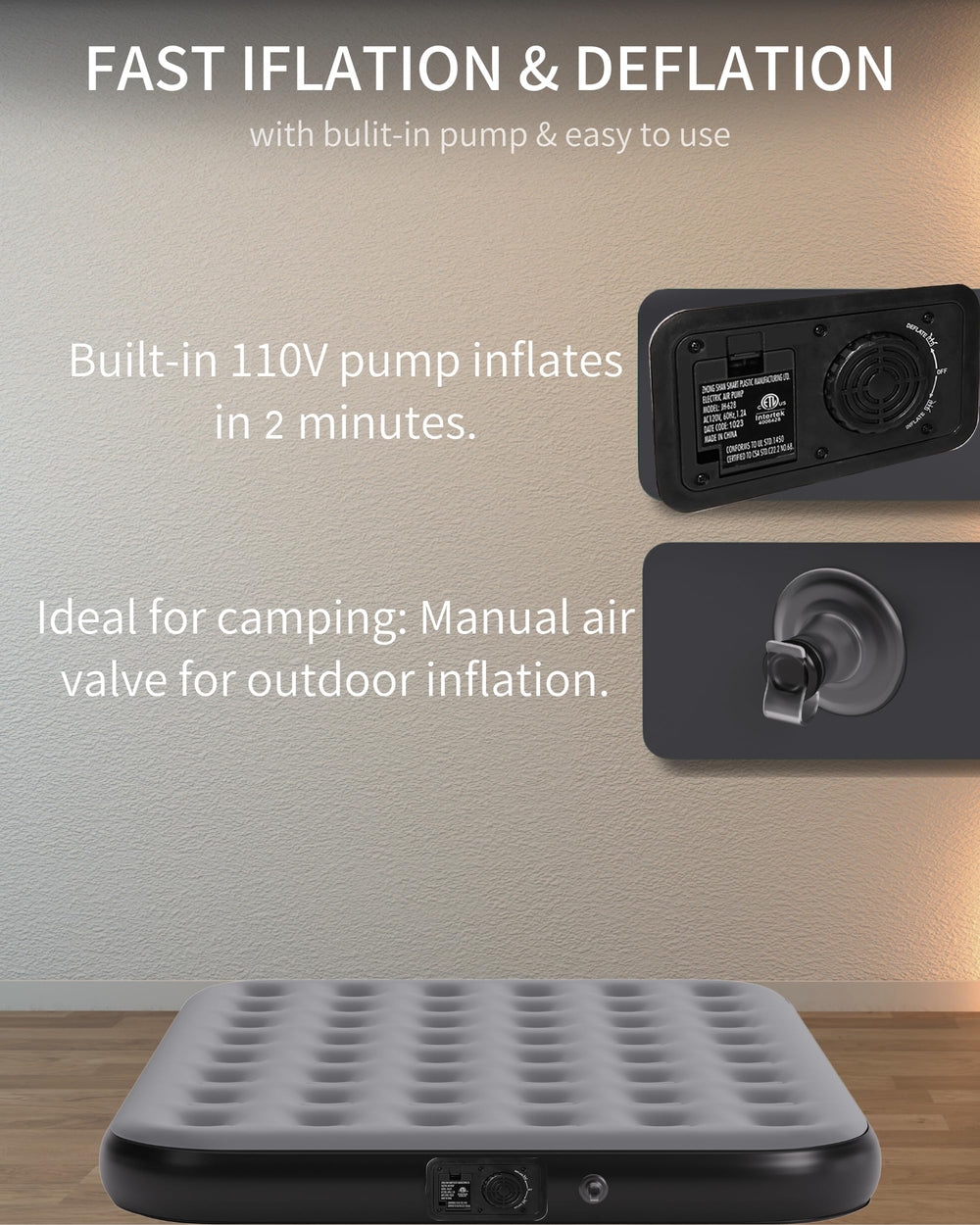Hi Explore textured top surface close-up to show comfort and non-slip sleeping benefit