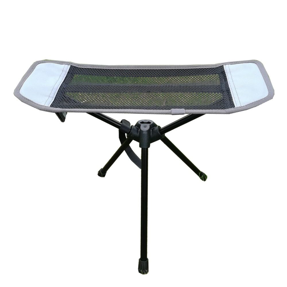 HI SUYI stool front view showing stable aluminum legs and compact seat for easy comfort