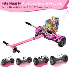 Hiboy HC-01 attached on hoverboard top view illustrating secure fit and straps