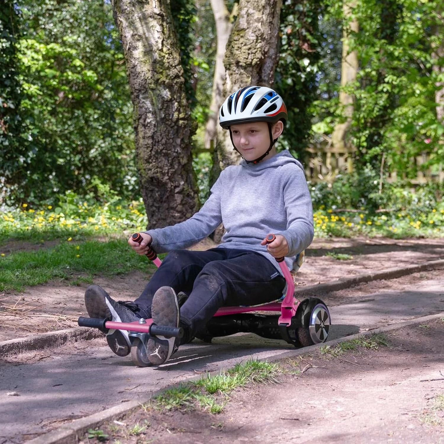 Hiboy HC-01 size scale with adult showing suitability for riders up to 270 lbs