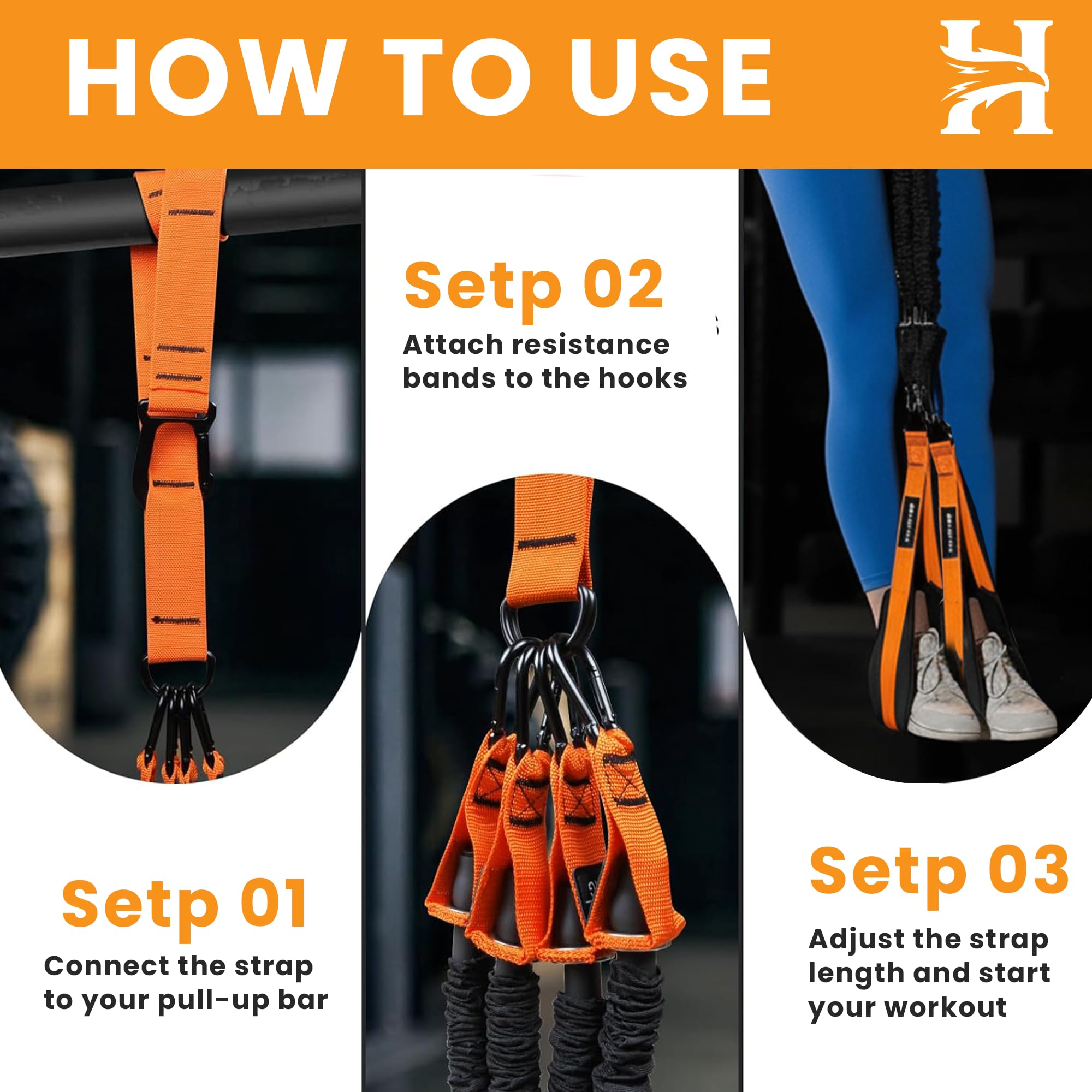 HIBWA hand holding a band showing scale for portable home gym convenience