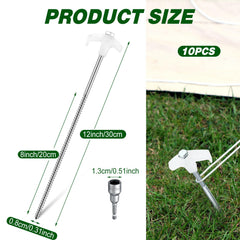 Hicarer close-up of spiral threaded shaft demonstrating strong soil grip