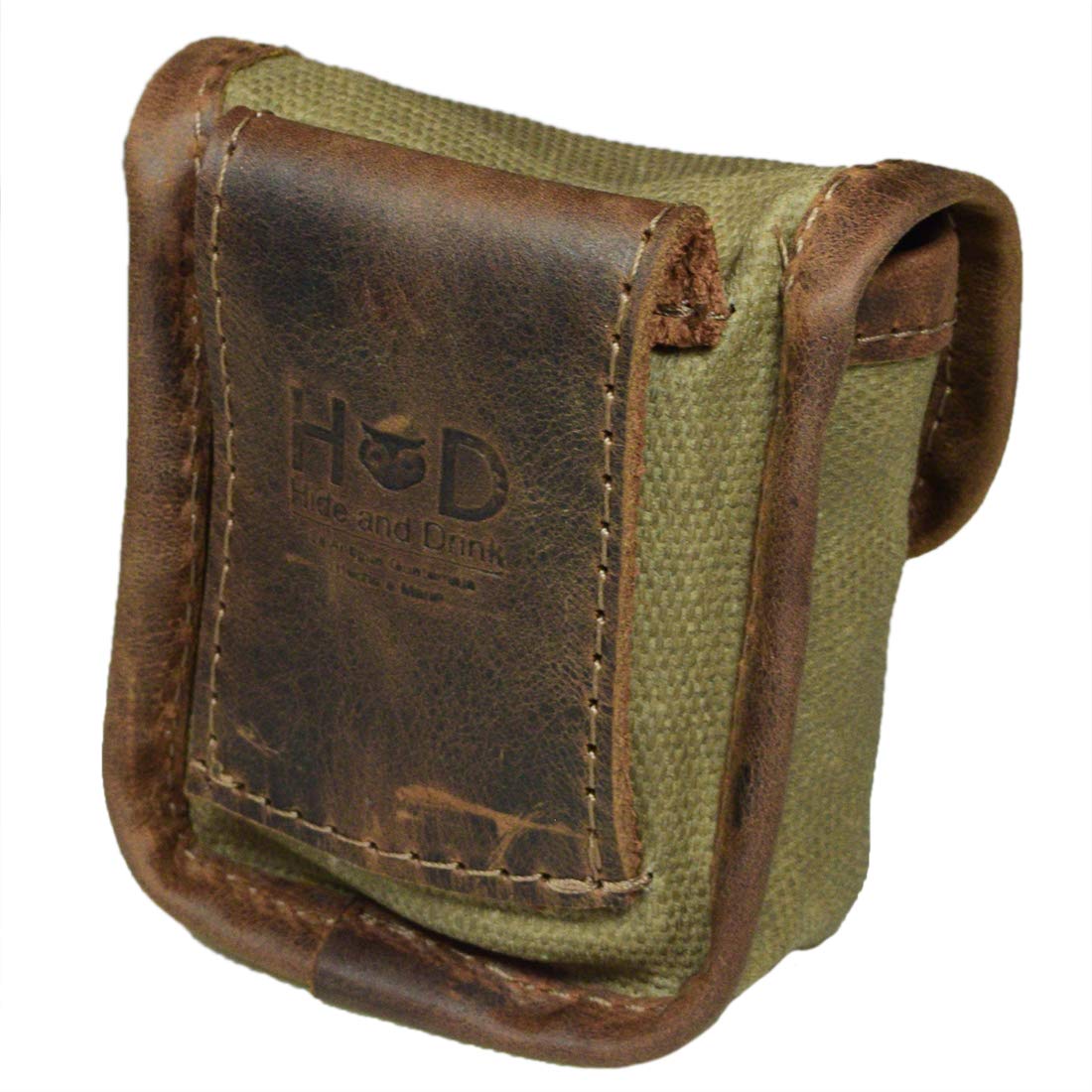 Hide & Drink pouch beside phone and multi-tool to show size and organization benefit