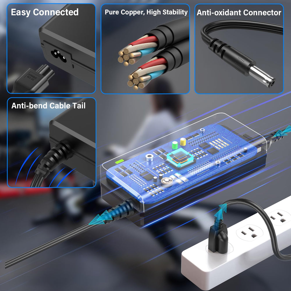 HIENADTOR adapter connected to a rower console demonstrating plug fit and immediate operation