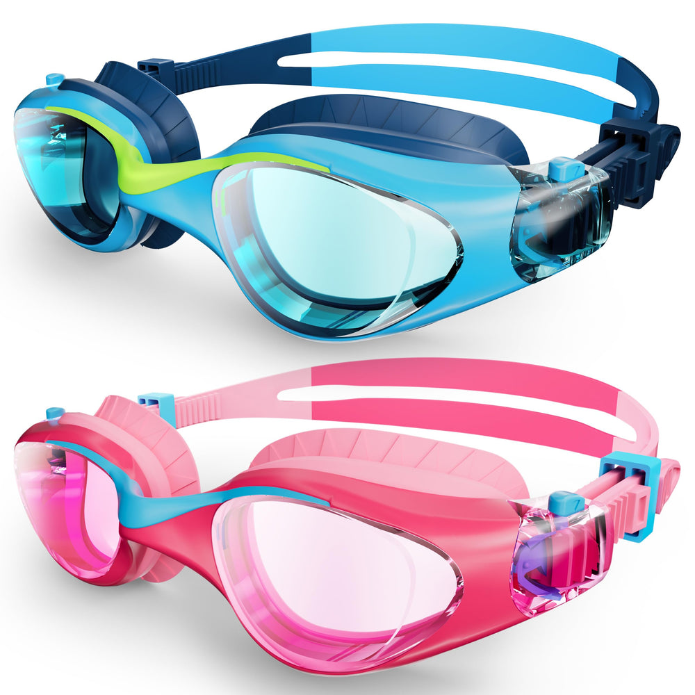 HIGAHY front view of goggles showing colorful frame and branding for easy recognition