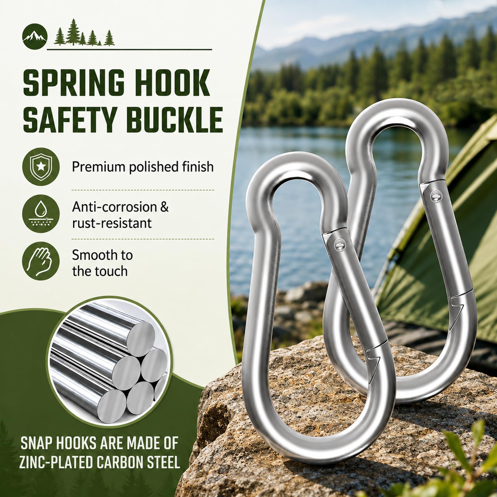 High-PQ securing hammock strap showing practical outdoor attachment benefit