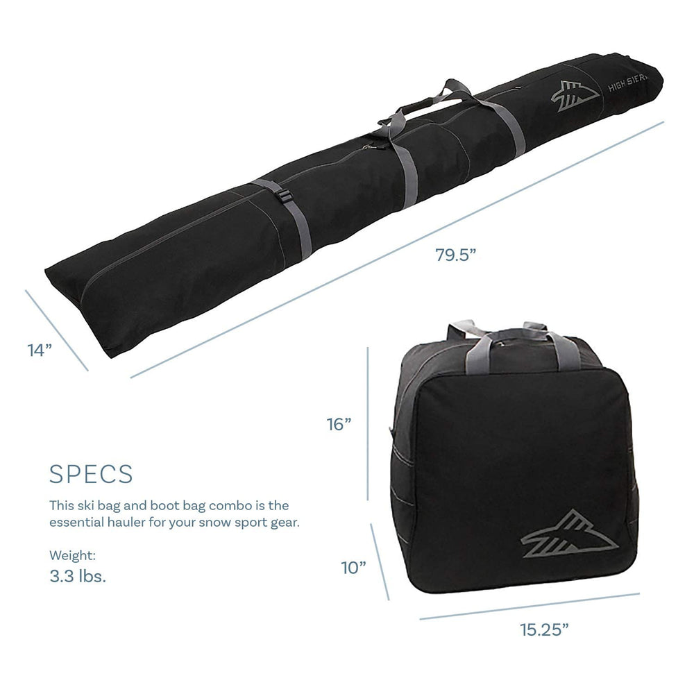 High Sierra boot bag front view with compact profile and protective storage benefit