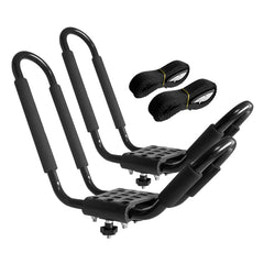 HIGHRAZON front view of paired J-bar rack showing sturdy cradle and finish benefit protection
