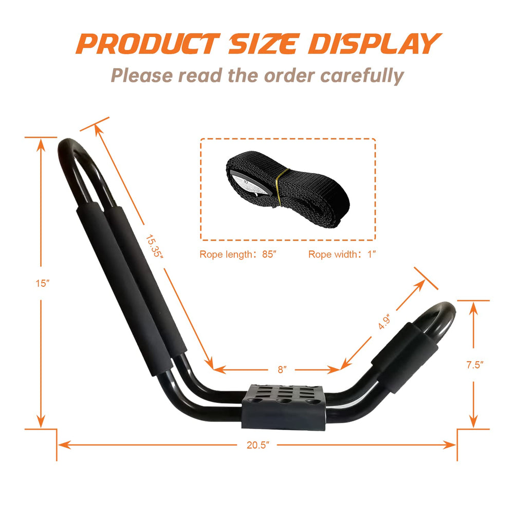 HIGHRAZON side shot with kayak loaded showing secure angled support benefit