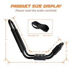 HIGHRAZON side shot with kayak loaded showing secure angled support benefit
