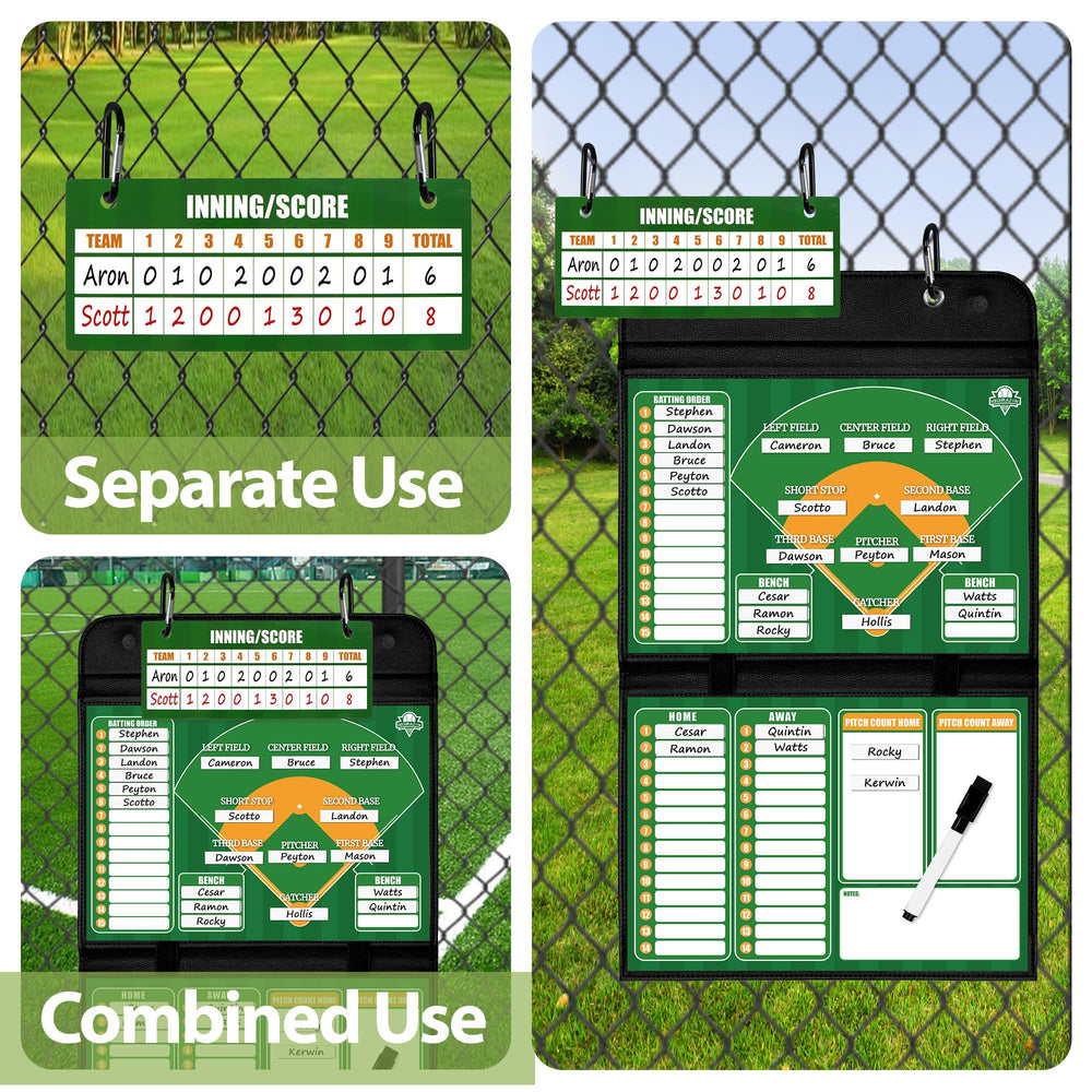 HIGHRAZON magnetic lineup cards arranged on field for quick roster management