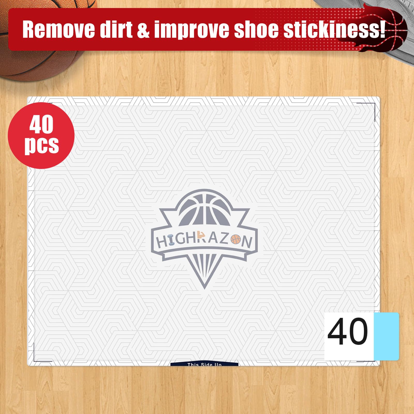 HIGHRAZON close-up of sticky sheet texture catching dust for improved grip