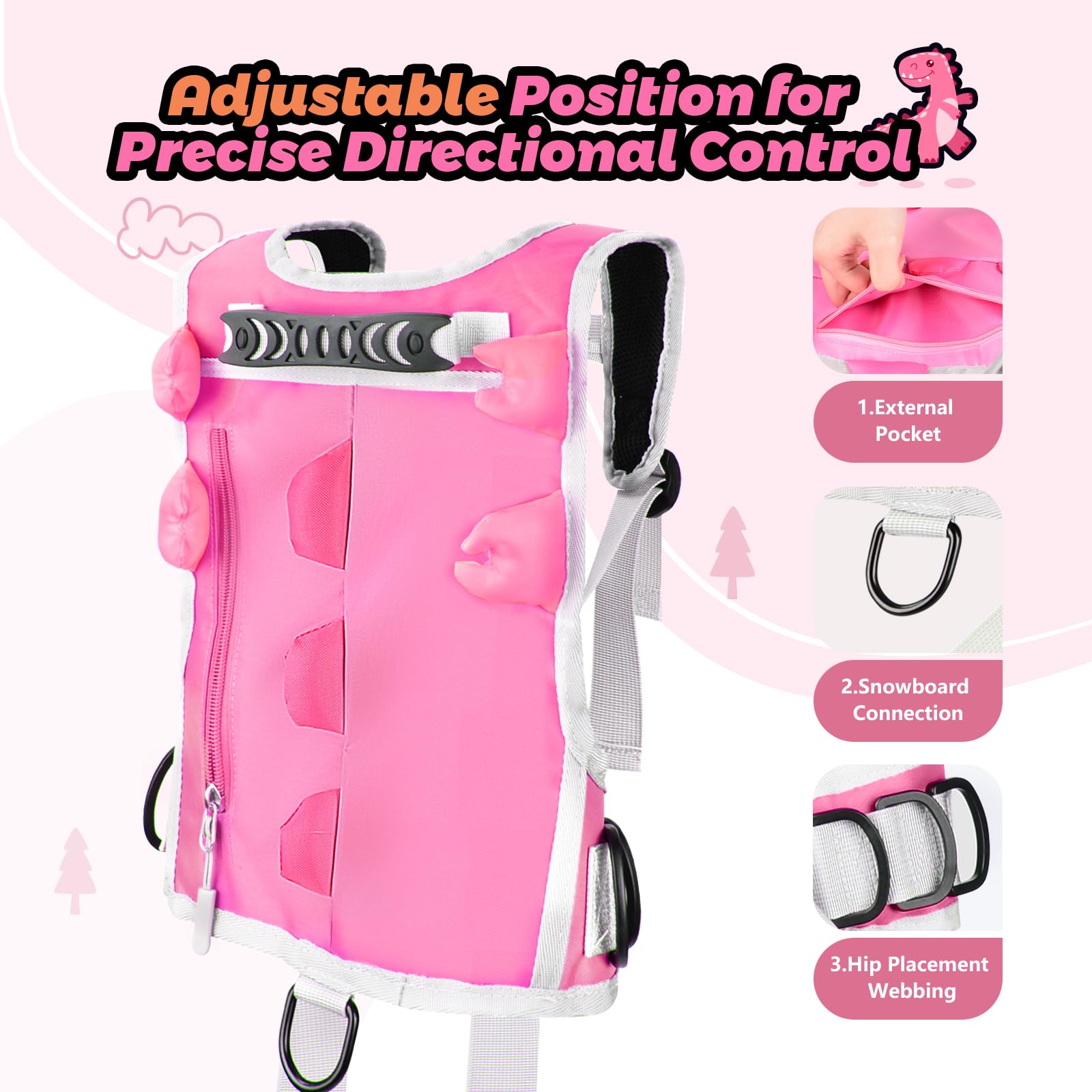 Hikeen adjustable leash demo with caregiver holding child for controlled guidance