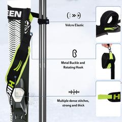 Hikeen strap carrying a ski boot over shoulder for balanced load