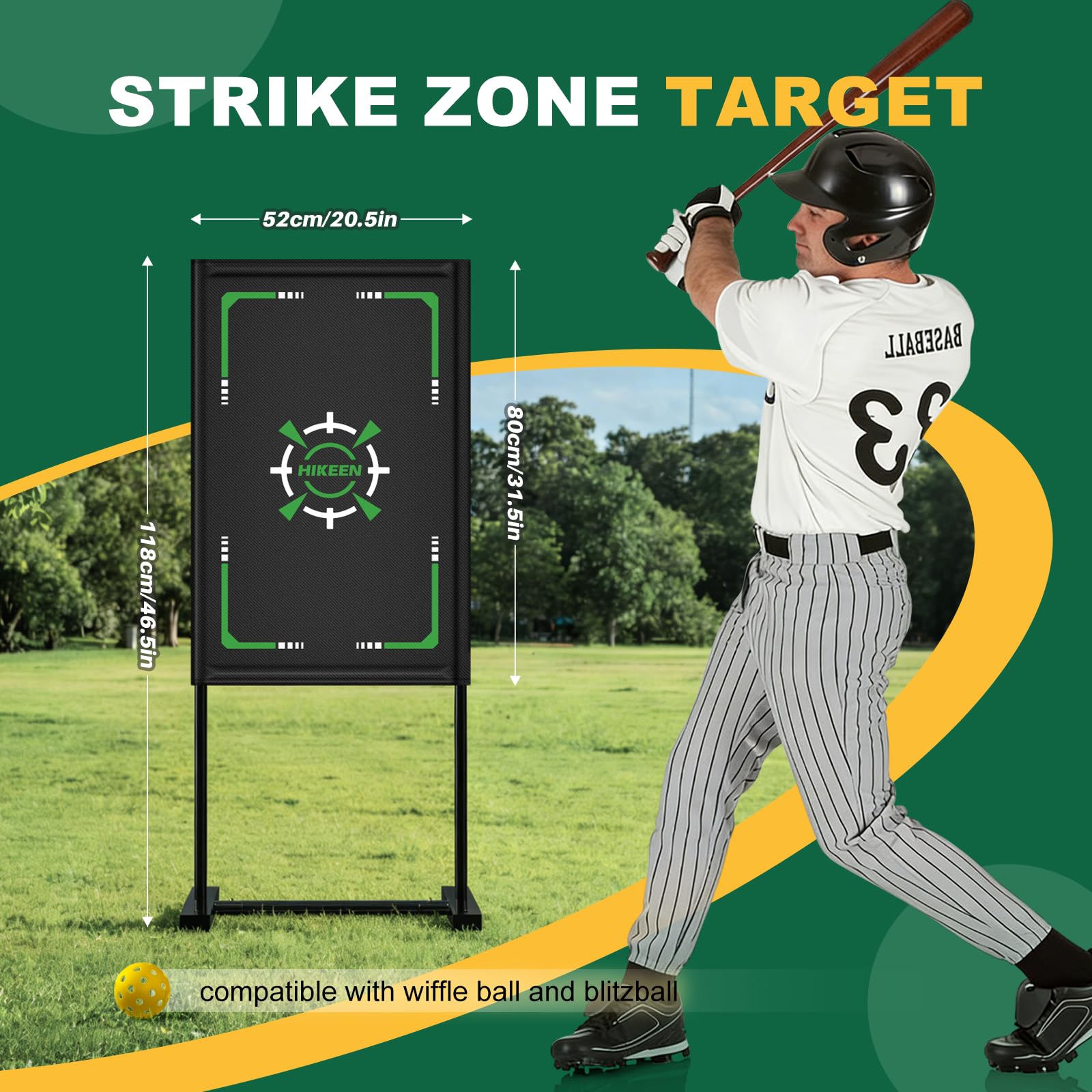 Hikeen close-up of tear-resistant fabric target showing clear strike benefit