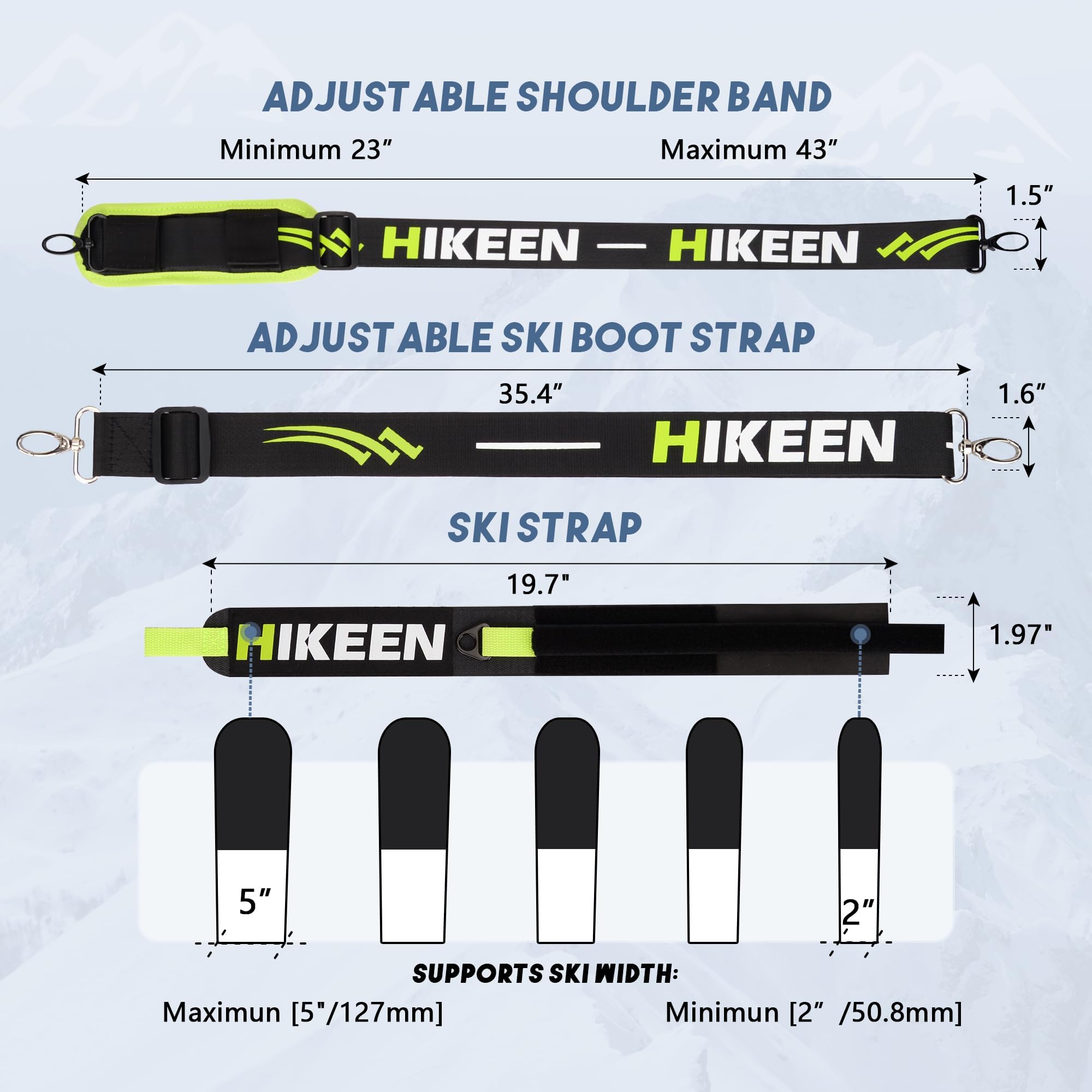 Hikeen folded straps inside a pocket for space-saving convenience