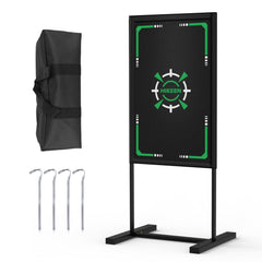 Hikeen front view full setup showing strike zone and stable frame benefit