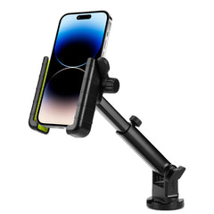 Hikeen front view mounted on kayak showing secure phone positioning and visibility