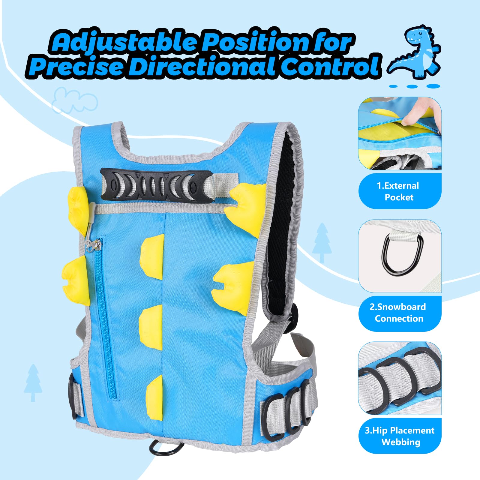 Hikeen harness next to boot for scale showing compact lightweight size