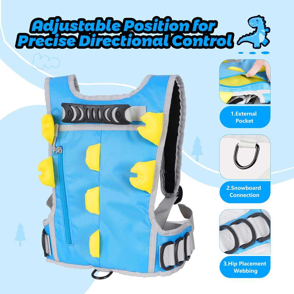 Hikeen harness next to boot for scale showing compact lightweight size