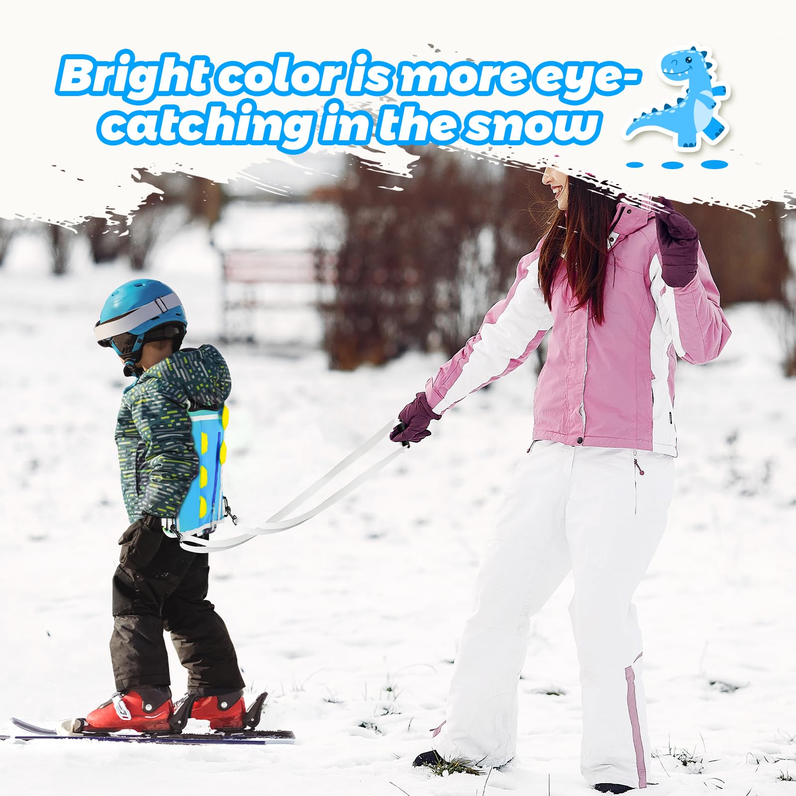 Hikeen family teaching child on slope showing confidence-building use