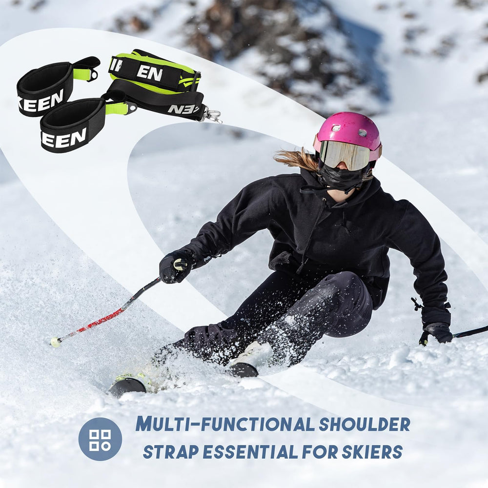 Hikeen carrier in use walking at ski resort for easier movement