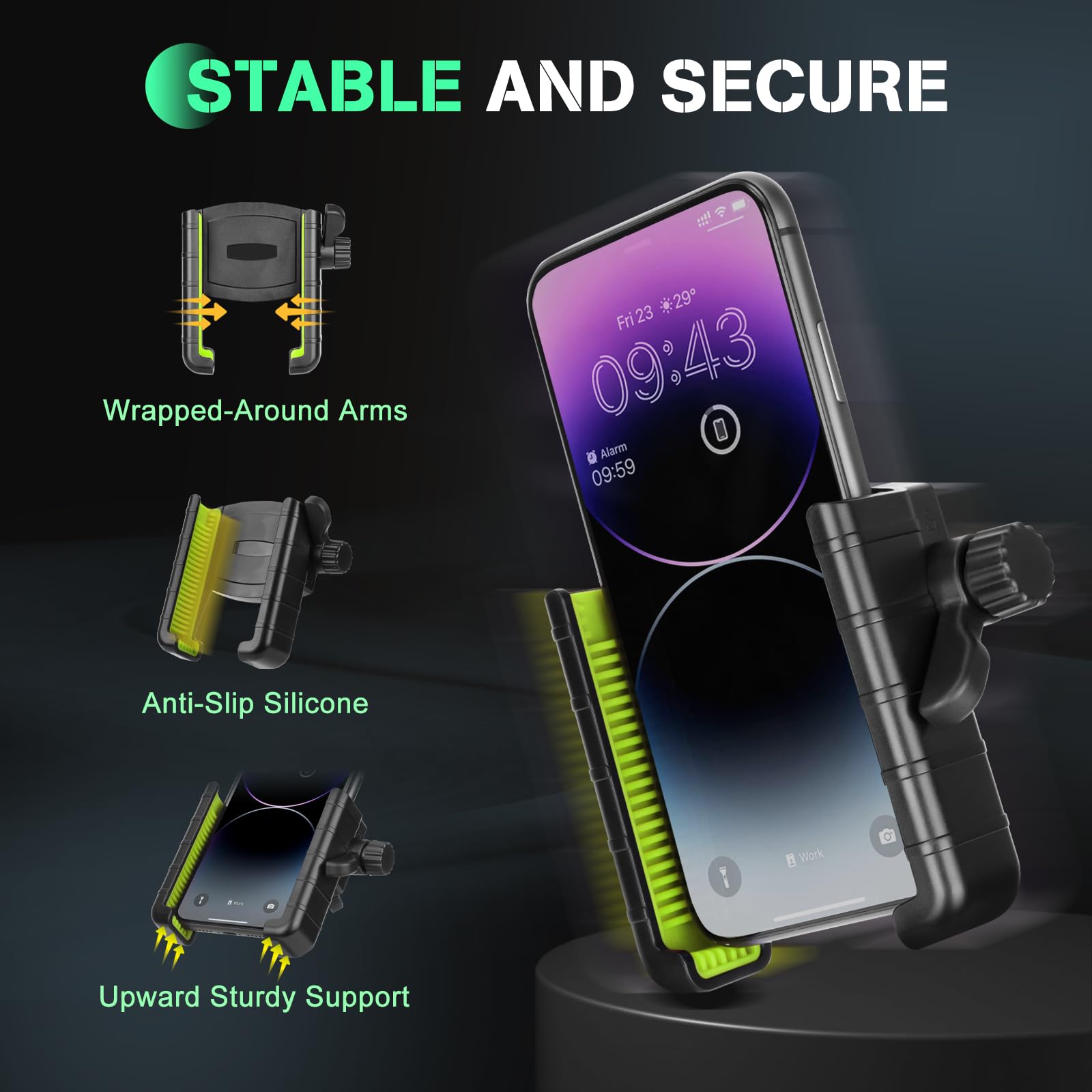 Hikeen long arm extended on water giving adjustable reach and stable viewing