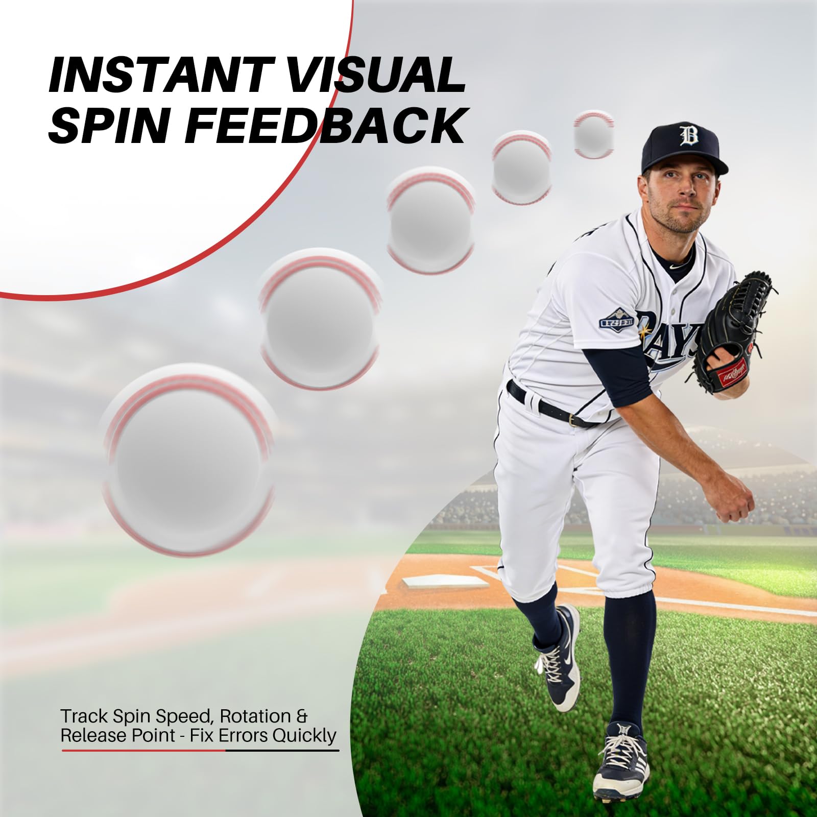 Hikeen trainer beside regulation baseball showing true-weight benefit