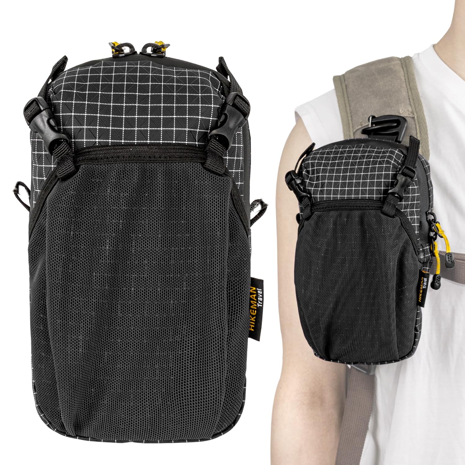 HIKEMAN close-up of waterproof nylon and UHMWPE fabric offering tear resistance