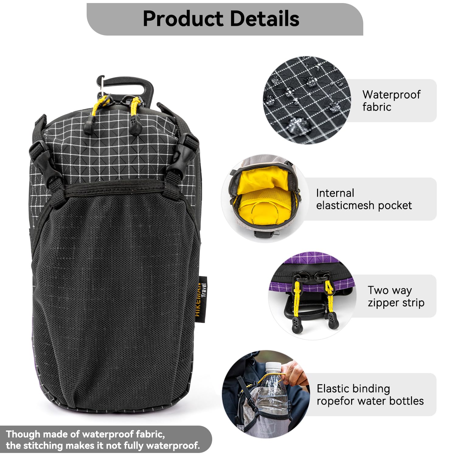 HIKEMAN worn by hiker demonstrating convenience on trail benefit