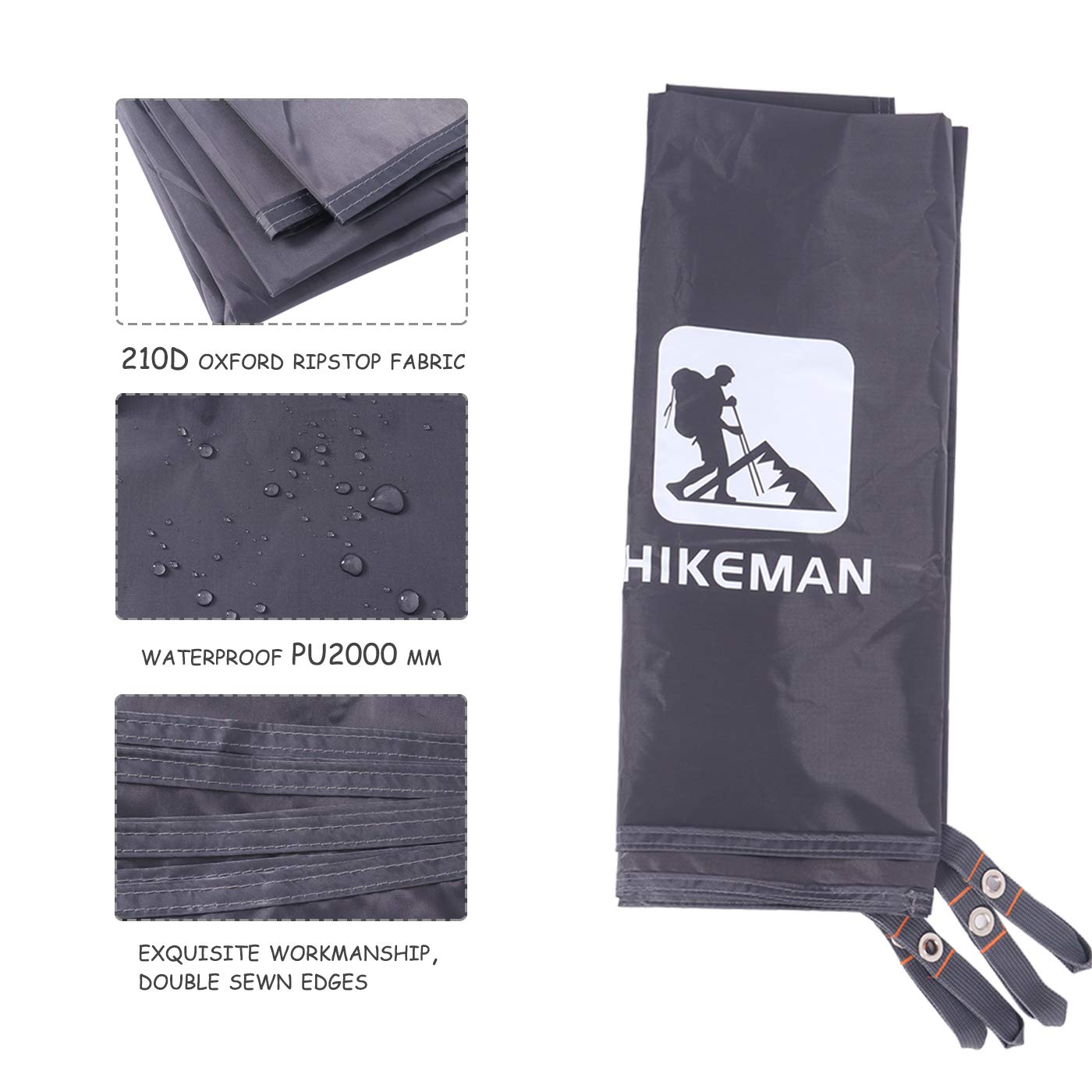 HIKEMAN compact storage bag packed small for easy carrying on hikes and travel