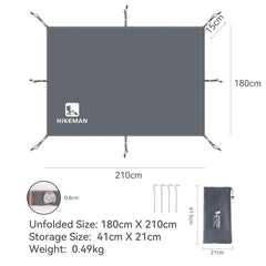 HIKEMAN footprint placed under tent protecting floor from moisture