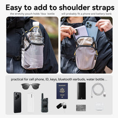 HIKEMAN worn as a crossbody bag demonstrating hands-free convenience while moving