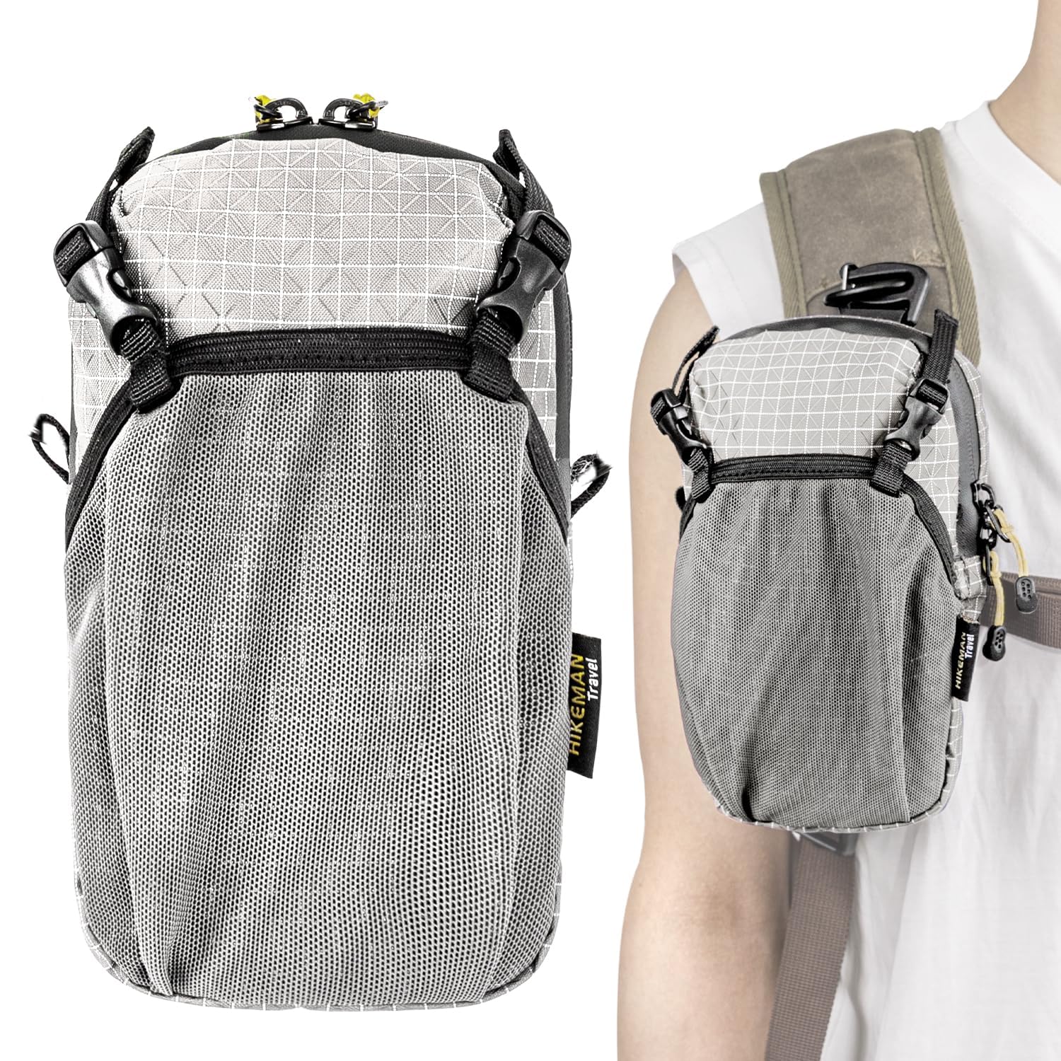 HIKEMAN zipper and fabric close-up showing durable water-resistant benefit