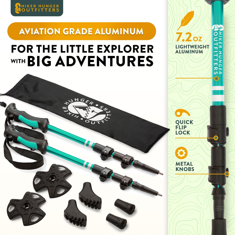 Hiker Hunger Outfitters poles collapsed compact for backpack storage and easy transport