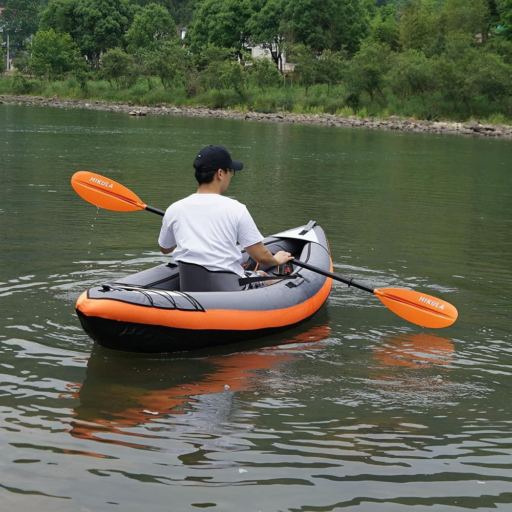 HIKULA paddle floating in water demonstrating buoyancy and easy recovery benefit