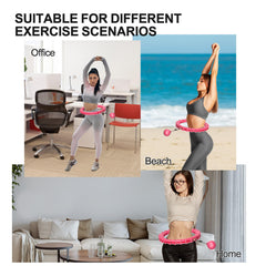 Hillhub hoop in use in living room demonstrating quiet workout benefit