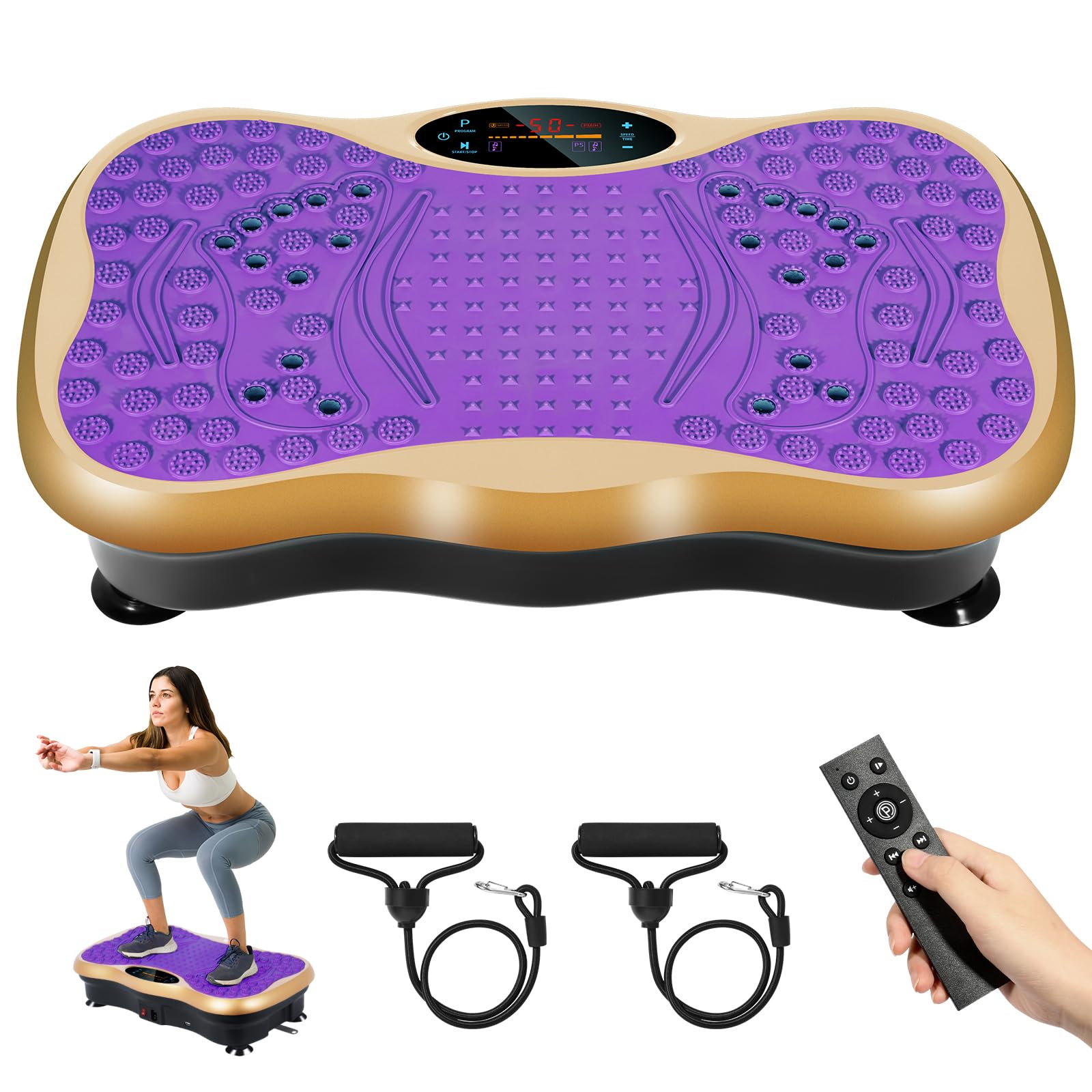 himaly front view showing LED display and stable platform for easy workouts
