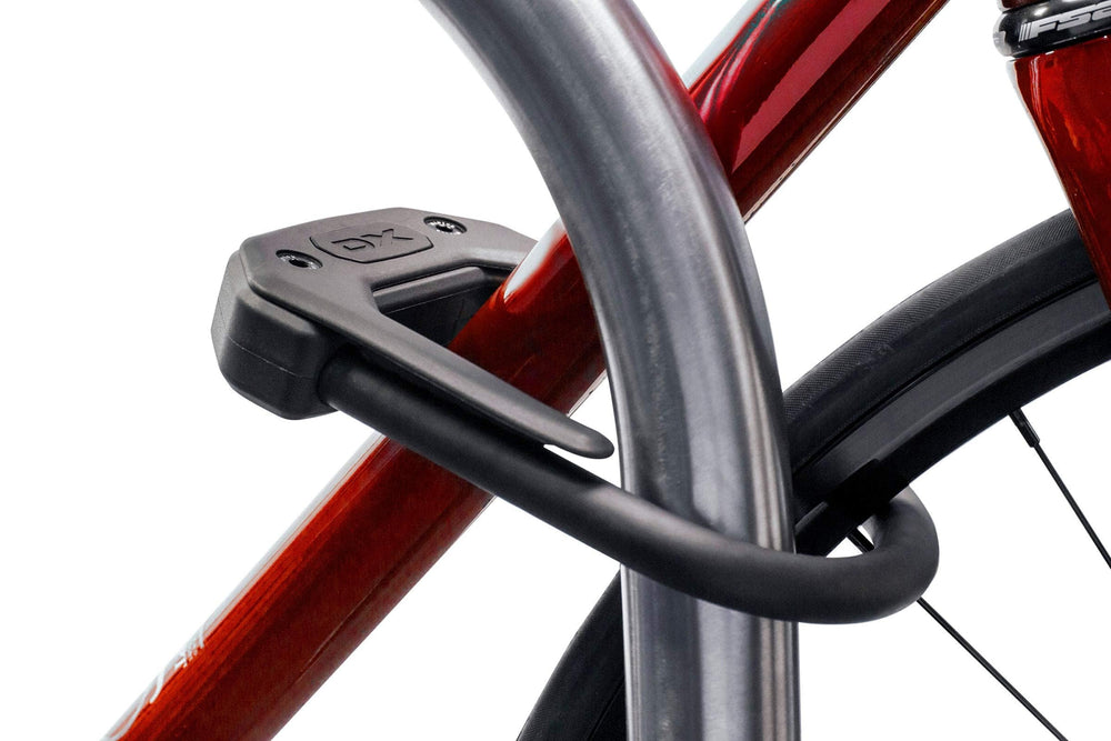 Hiplok DX clip and ride detail attached to a belt for hands-free carry benefit