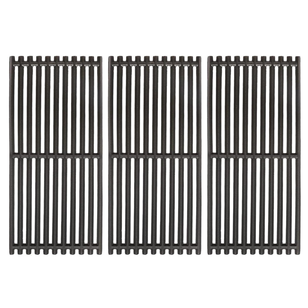Hisencn front view of three cast iron grates showing full replacement fit and durability