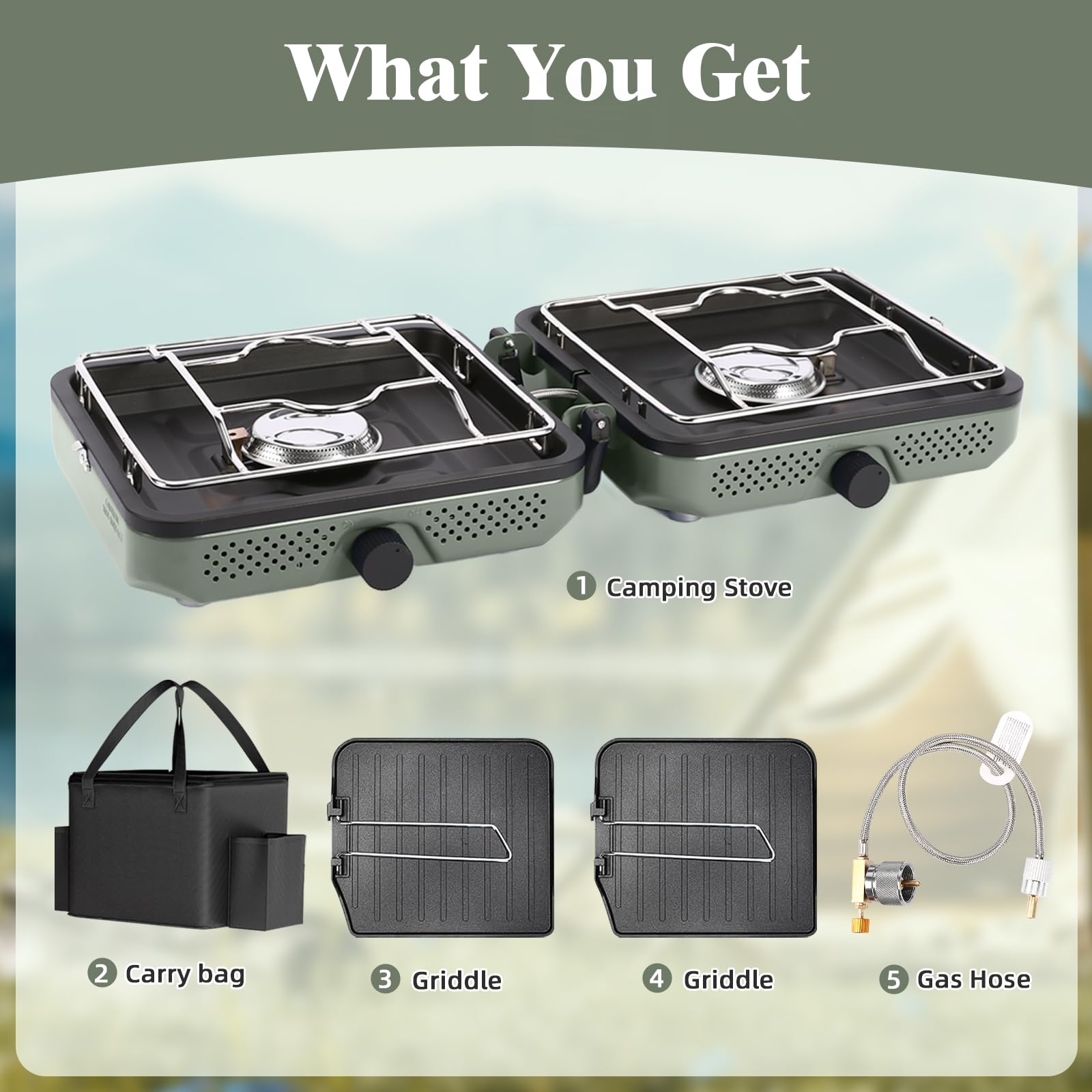 Hisencn camping stove at tailgate showing versatile outdoor meal prep