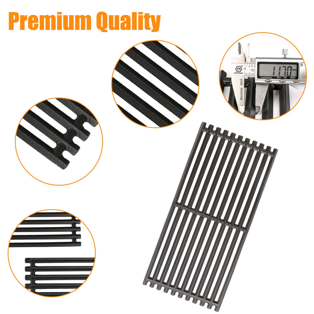 Hisencn grates beside ruler showing 17 by 7.7 inch dimensions for correct fit