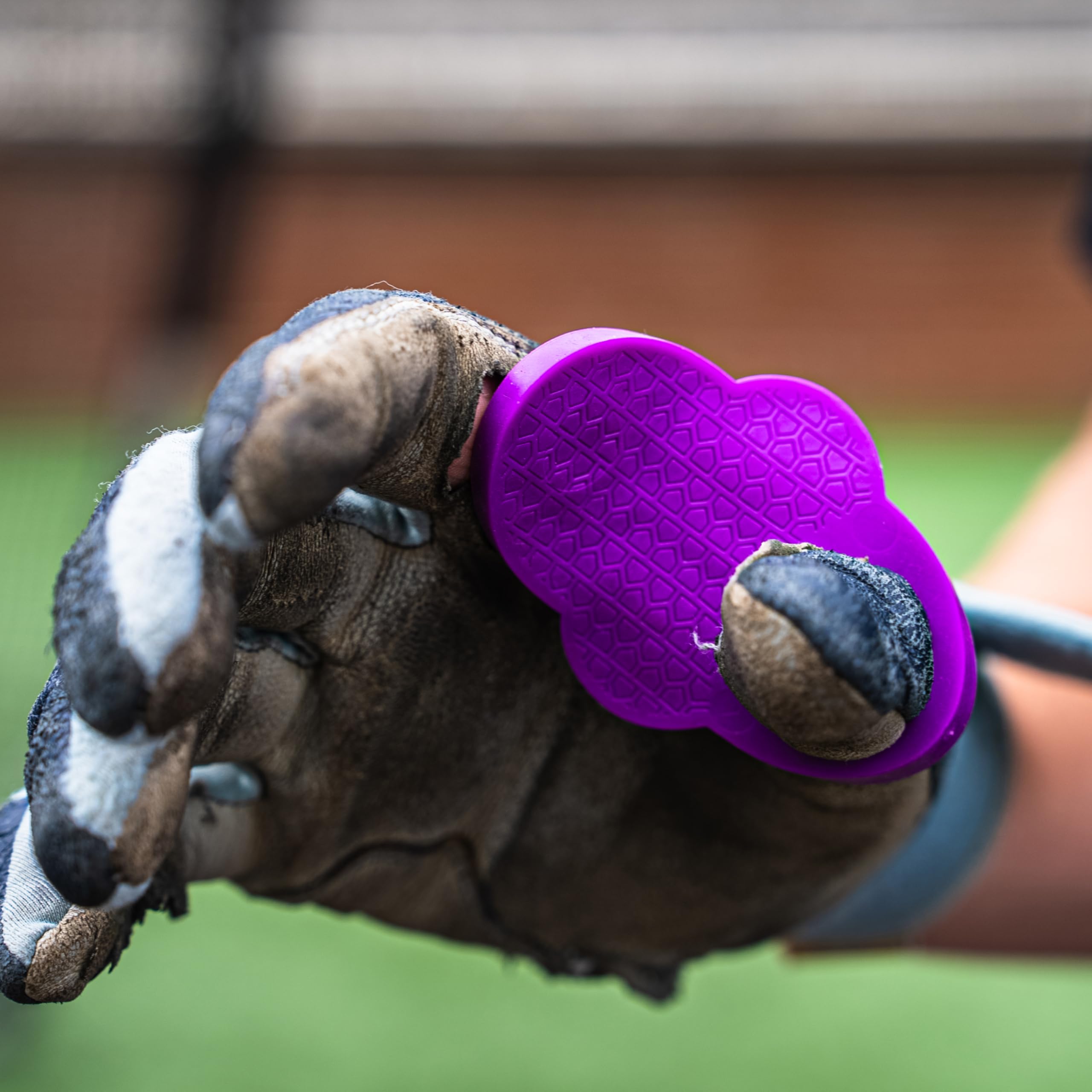 Hit Hero V2 next to bat handle showing scale and low-profile fit