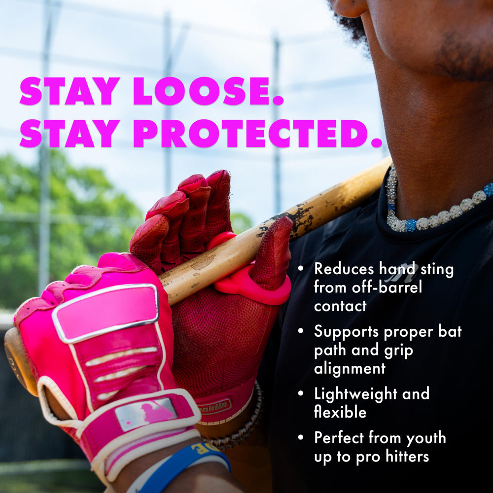 Hit Hero outside glove illustrating quick on-off protection benefit