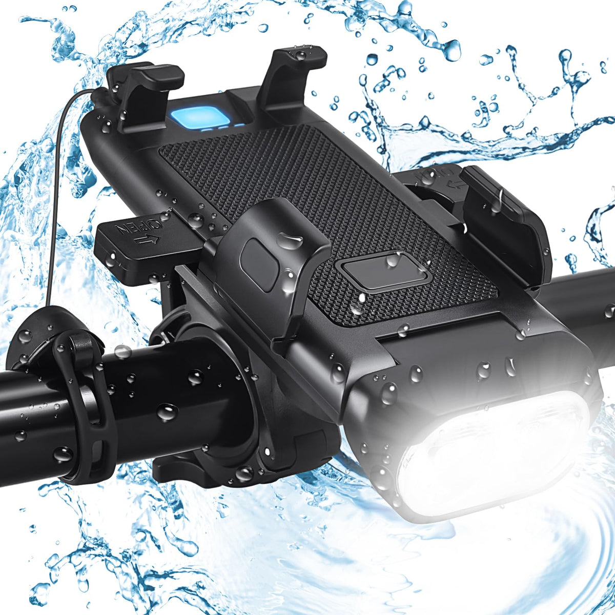 HITASTAR front view mounted on handlebar showing bright beam and secure fit