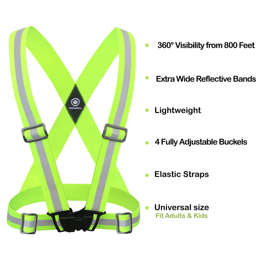 HiVisible runner wearing reflective strap for safer jogging during low-light hours