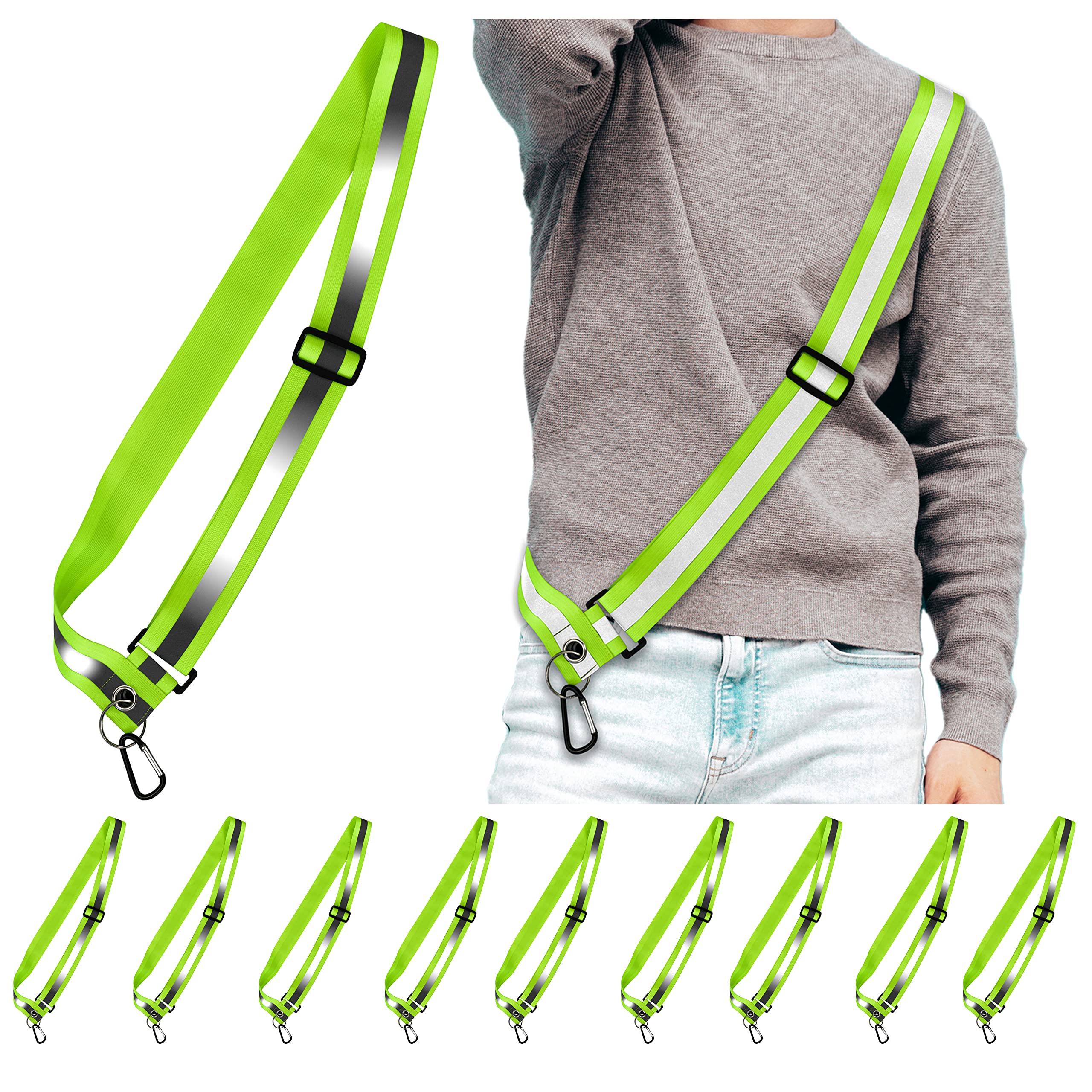 HiVisible sash in rain illustrating weather-resistant reflectivity