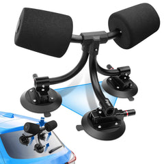 HLOGREE front view of kayak roller showing stable triangular suction base and easy setup